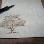 Old Oak Tree - Vintage Inspired - Parchment..