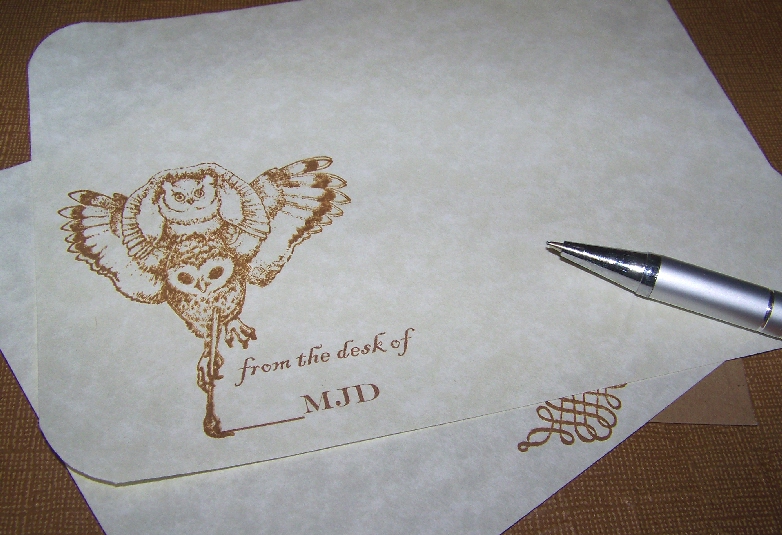 Signature Owl - Personalized - Stationery Set - 30 Sheet - 30 Personalized Envelopes